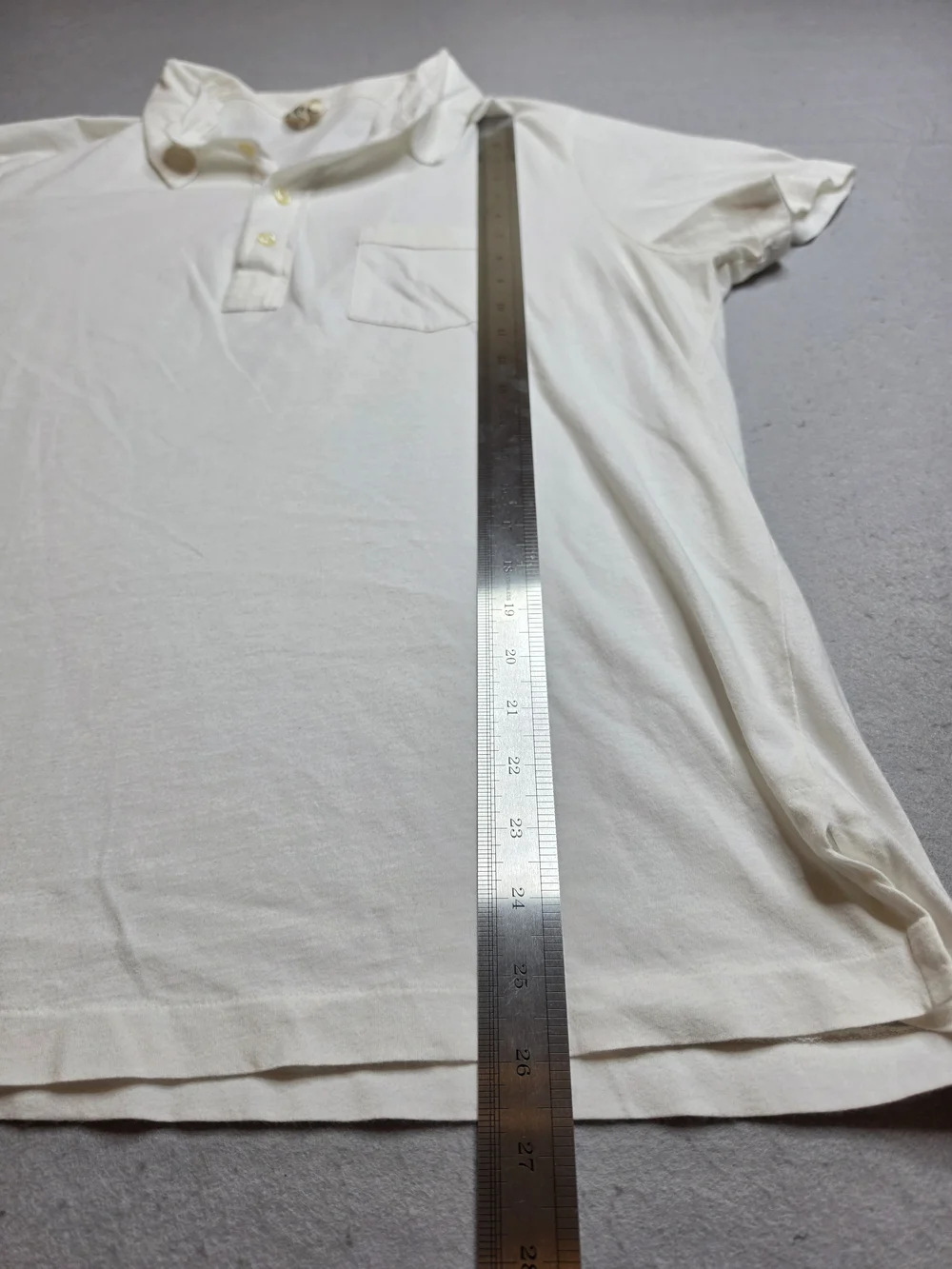 Ralph Lauren Off-White Cotton Polo with Chest Pocket XL‎